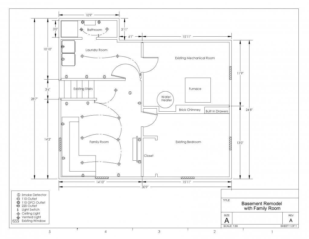 Basement Drawing game room